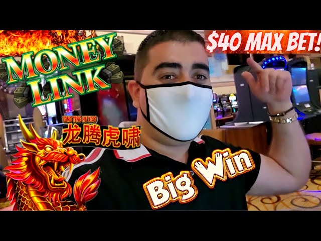 $40 Max Bet Bonus On High Limit MONEY LINK Slot Machine! High Limit Mighty Cash Slot Machine Bonuses