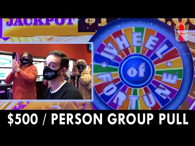 $8500 Wheel of Fortune GROUP SLOT PULL IN LOUISIANA