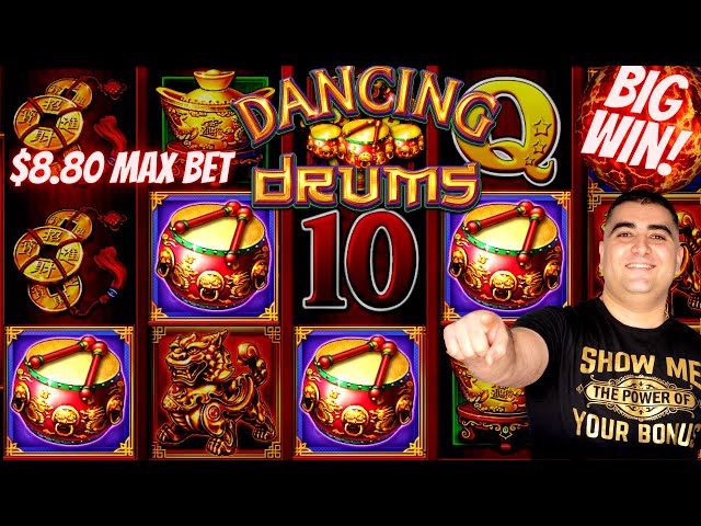 Dancing Drums Slot Machine Max Bet Bonus & BIG WIN | Live Slot Plat At Casino | Slot Machine Big Win