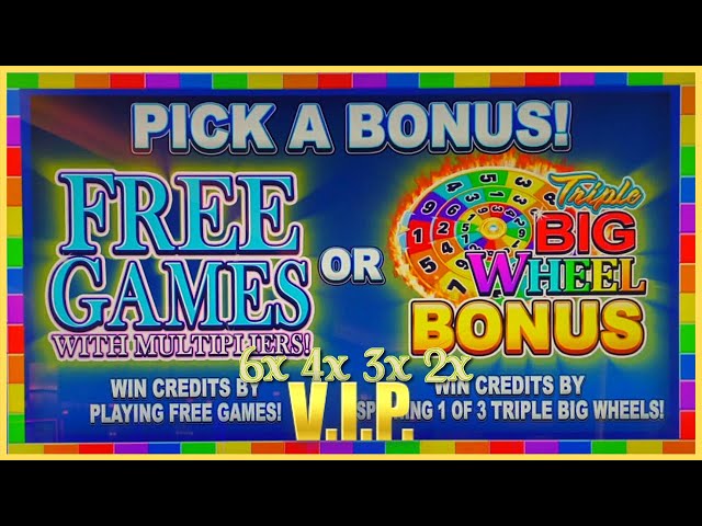 HIGH LIMIT 6X 4X 3X 2X VIP 3 Reel Slot Machine Casino Max Bet $20 Bonus Rounds Both Bonus Features