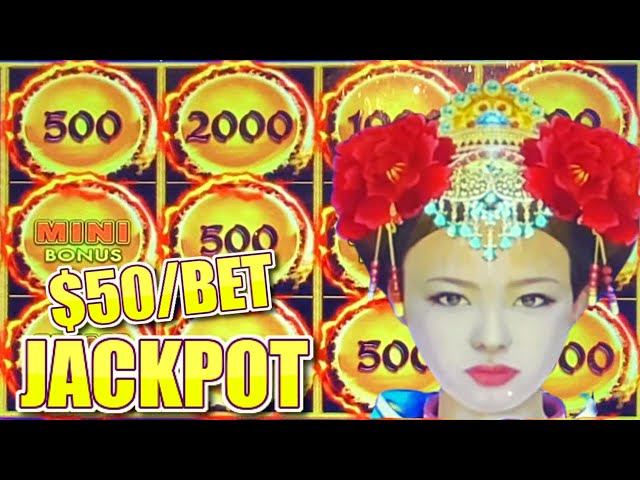 HIGH LIMIT Dragon Cash Link Autumn Moon HANDPAY JACKPOT $50 Bonus Round Slot Machine Casino