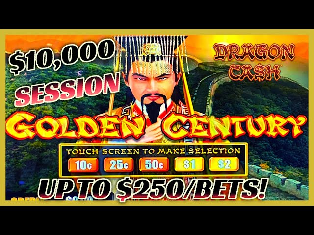 HIGH LIMIT Dragon Cash Link Golden Century UP TO $250 MAX BET SPINS $50 Bonus Round Slot Machine