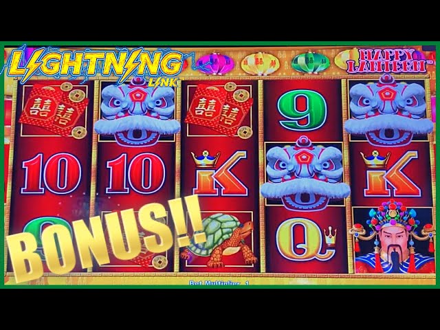 HIGH LIMIT Lightning Link Happy Lantern $25 Bonus Round Slot Machine Casino