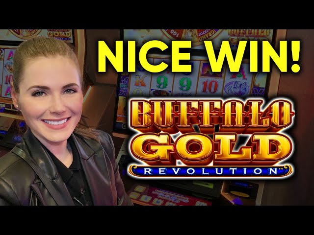 NICE FAST WIN! Buffalo Gold Revolution Slot Machine! BONUSES!