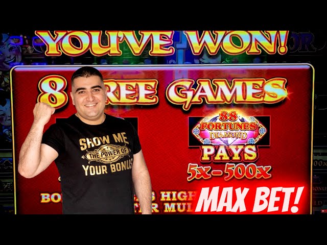 88 Fortunes Diamond Slot Machine Max Bet Bonus & Nice Wins | Live Slot Play At Casino | SE-7 | EP-26