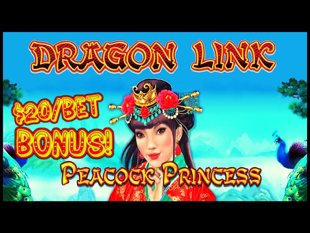 HIGH LIMIT Dragon Link Peacock Princess $20 BONUS ROUND Slot Machine