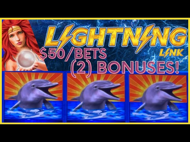 HIGH LIMIT Lightning Link Magic Pearl $50 Bonus Round Slot Machine Casino