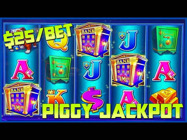 HIGH LIMIT Lock It Link Piggy Bankin’ HANDPAY JACKPOT on $25 Bonus Round & Huff N’ Puff Slot Machine