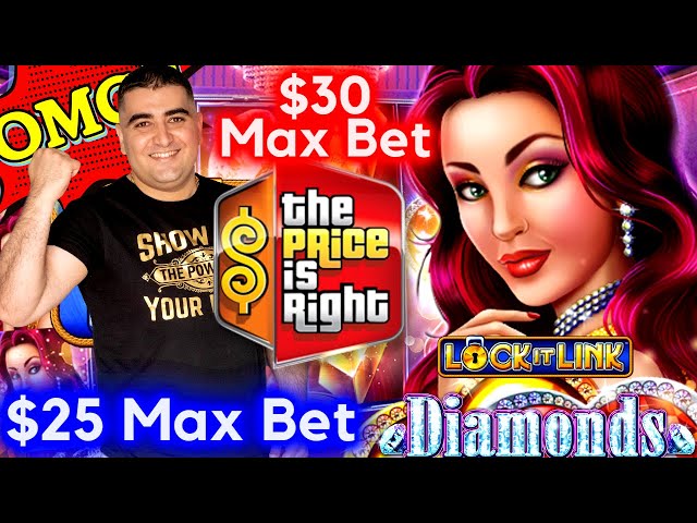 High Limit Lock It Link $25 Max Bet Bonus ! The Price Is Right Slot $30 Max Bet Bonus- GREAT SESSION