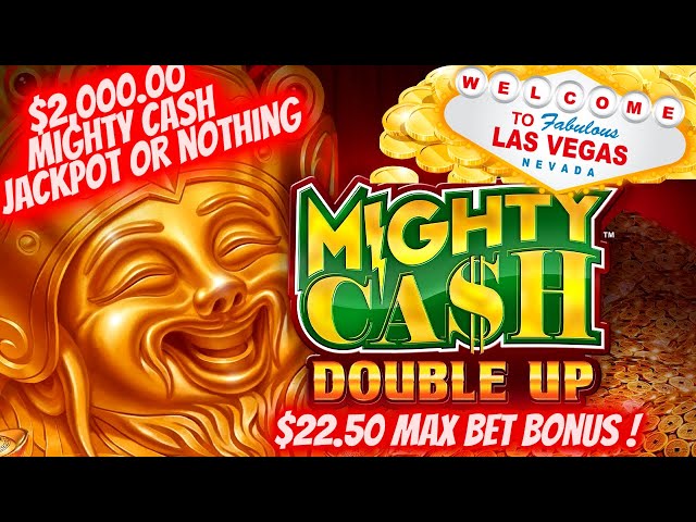 High Limit MIGHTY CASH Double Up Slot Machine Max Bet Bonus | Live Slot Play At Casino |SE-7 | EP-19