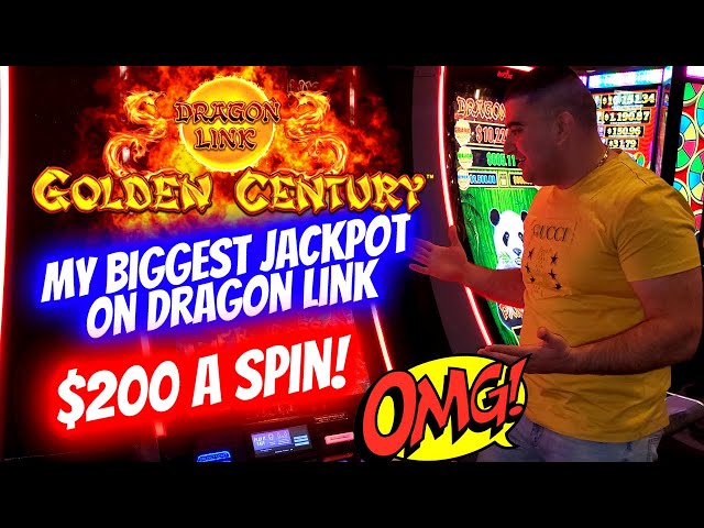 My LARGEST JACKPOT Ever On Dragon Link Slot Machine -$200 A Spin | Slot Machine Mega Handpay Jackpot