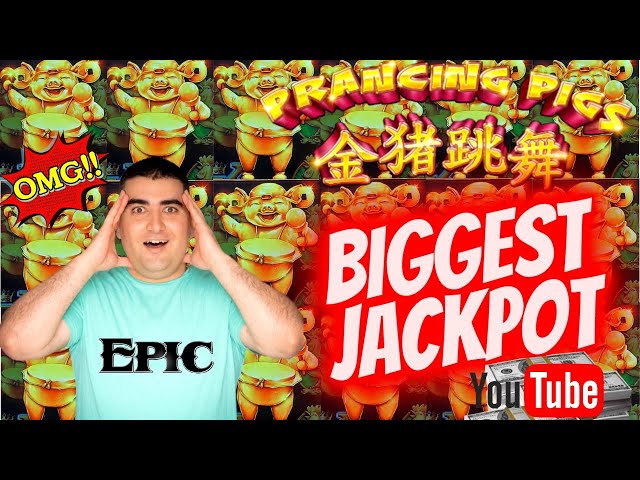BIGGEST JACKPOT ON YOUTUBE For Prancing Piggies Slot Machine | OMG-NG | Mega Jackpot In 2021