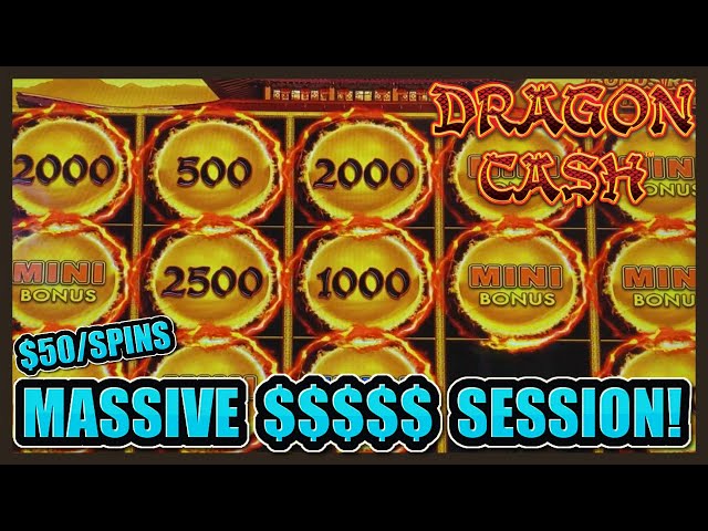 HIGH LIMIT Dragon Cash Link HAPPY & PROSPEROUS MASSIVE HANDPAY JACKPOT $50 Bonus Round Slot Machine