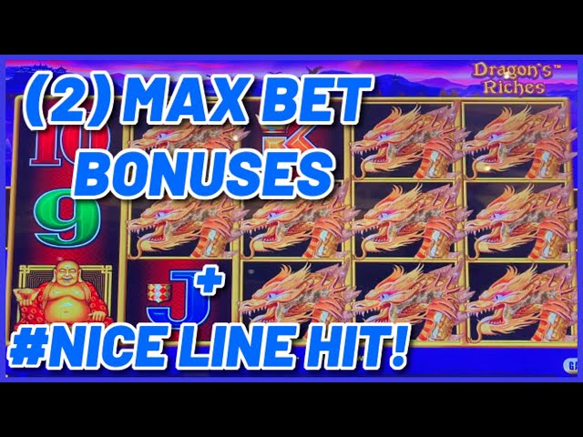 HIGH LIMIT Lightning Link Dragon’s Riches (2) $25 Max Bet Bonus Rounds Slot Machine Casino