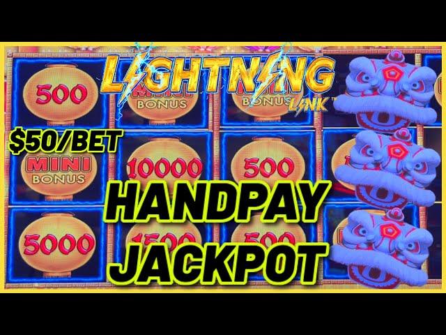 HIGH LIMIT Lightning Link Happy Lantern & Tiki Fire HANDPAY JACKPOT $50 Bonus Round Slot Machine