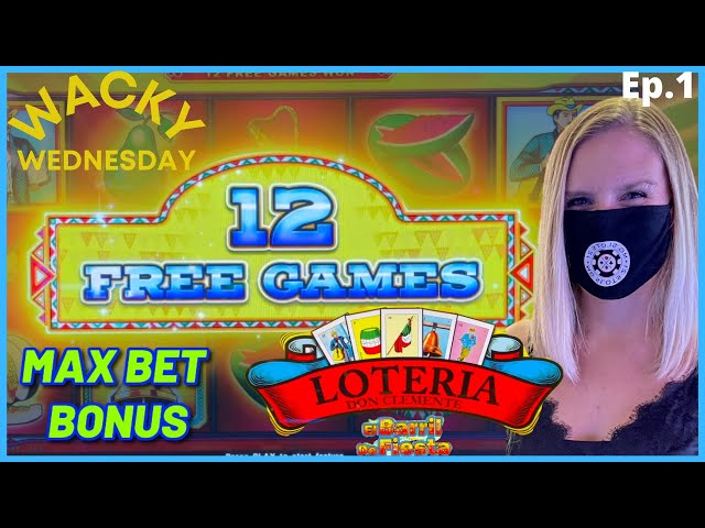 WACKY WEDNESDAY W/ GRETCHEN #1 LOCK IT LINK LOTERIA HIGH LIMIT $25 MAX BET Bonus Round Slot Machine