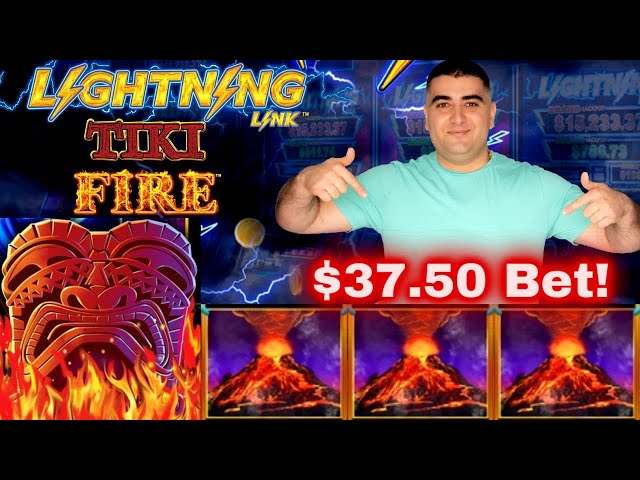$37.50 A Spin Bonuses On High Limit TIKI FIRE Slot Machine | High Limit Slot Machines | SE-9 | EP-9
