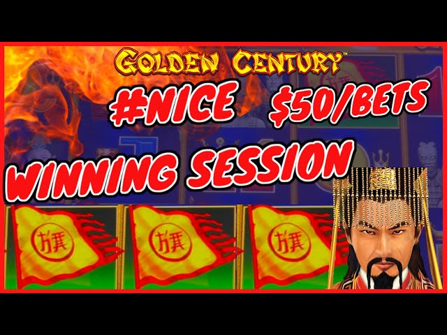 $50 Bonus Round on HIGH LIMIT Dragon Link Golden Century Slot Machine Casino NICE WINNING SESSION
