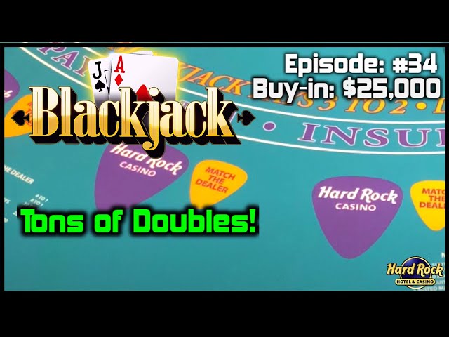 BLACKJACK #34 $25K BUY-IN WINNING SESSION with $500 – $1700 HANDS Good Action with Lots of Doubles