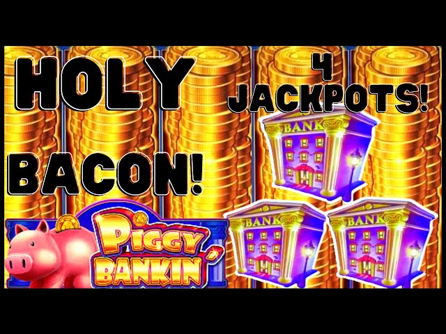 HIGH LIMIT Lock It Link Piggy Bankin’ Holy Bacon (4) HANDPAY JACKPOTS $50 Bonus Round Slot Machine