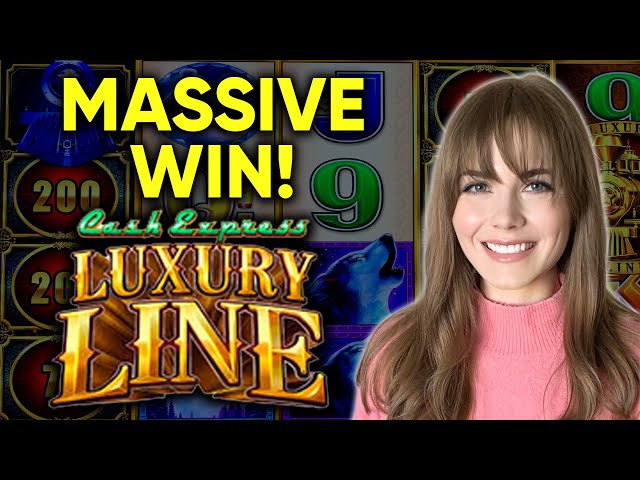MASSIVE GOLD TRAIN WIN! Luxury Line Timberwolf Slot Machine!