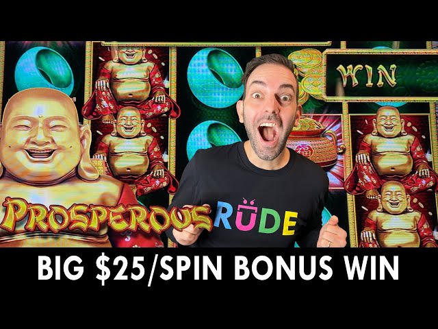 A PROSPEROUS $25/BET WIN on Dragon Cash Slot Machine