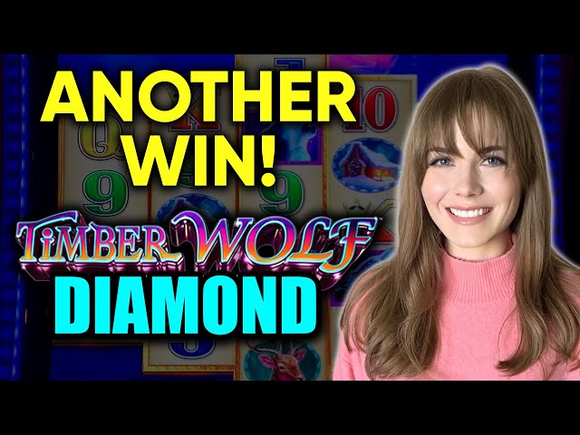 ANOTHER WIN! Timberwolf Diamond Slot Machine! Lots Of BONUSES!