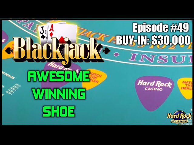 BLACKJACK #49 $30K BUY-IN $500 – $2000 HANDS Awesome Win with Lots of Doubles and Splits Action