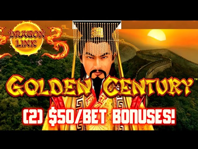 HIGH LIMIT Dragon Link Golden Century (2) $50 Bonus Rounds Slot Machine Casino