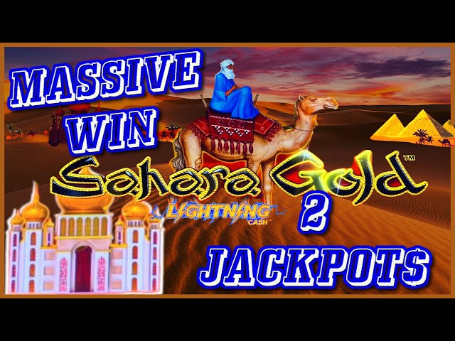HIGH LIMIT Lightning Link Sahara Gold MASSIVE WIN With 2 HANDPAY JACKPOTS $50 Bonus Slot Machine