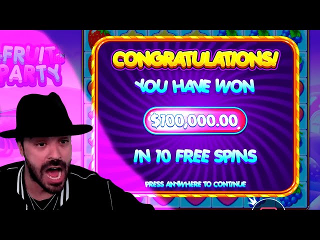 TOP 5 RECORD WINS OF THE WEEK ULTRA EPIC BIG WIN ON FRUIT PARTY SLOT