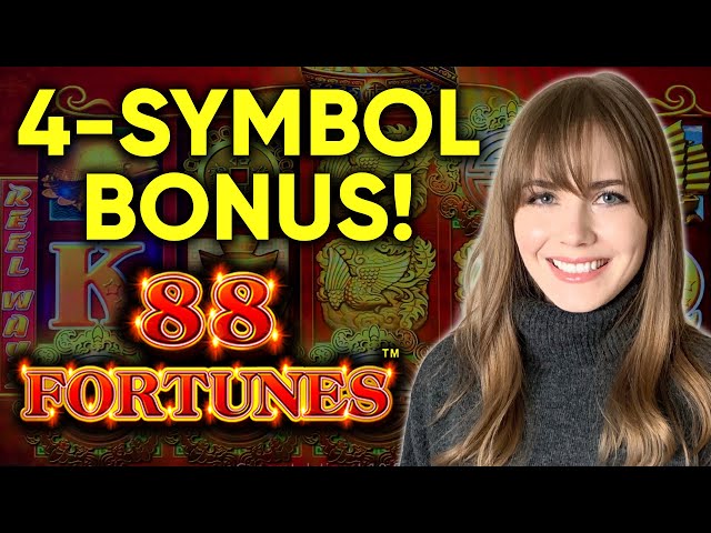 88 Fortunes Slot Machine! 4 Symbol Bonus! $8.80 Bets Only