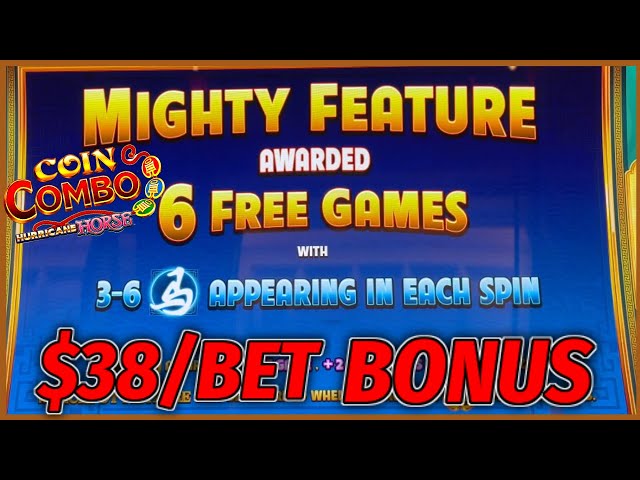 Coin Combo Hurricane Horse ~ $38 Bonus Round Slot Machine Casino