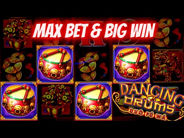 Dancing Drums Slot Machine Max Bet Bonus & BIG WIN | Live Slot Play At Casino | SE-11 | EP-2