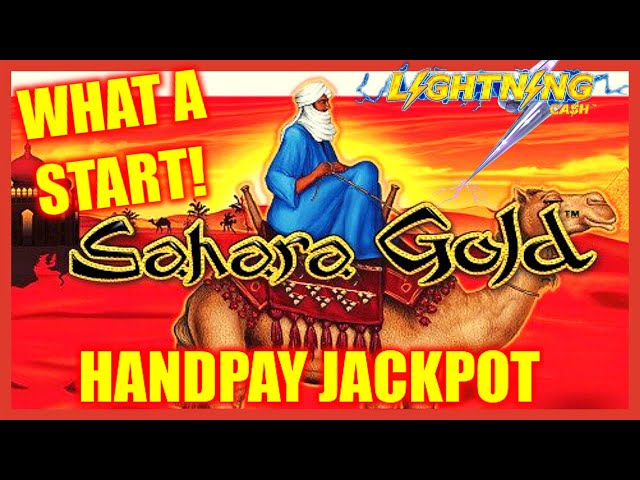 HIGH LIMIT Lighting Cash Link Sahara Gold HANDPAY JACKPOT ~ $25 Bonus Round Slot Machine Casino
