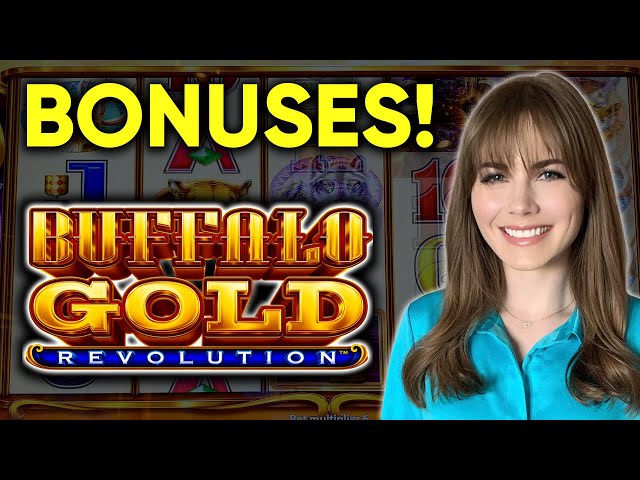 Hitting Some BONUSES! Buffalo Gold Revolution Slot Machine!