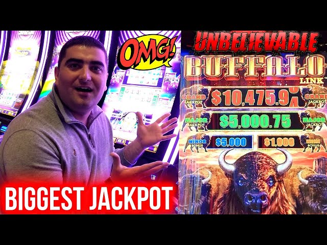 BIGGEST JACKPOT Ever On New BUFFALO LINK Slot | Winning Mega Bucks At Casino On Slot