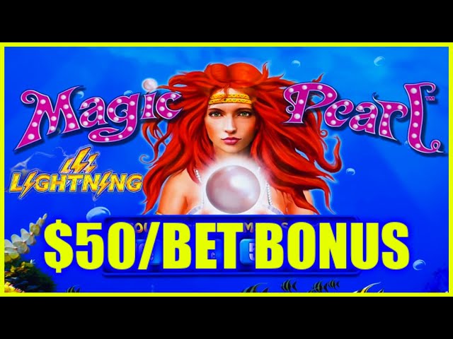 HIGH LIMIT Lighting Cash Link Magic Pearl $50 Bonus Rounds Slot Machine Casino
