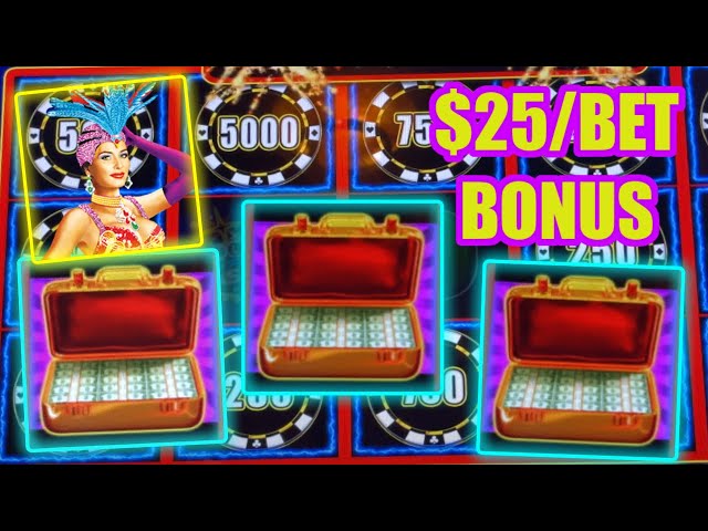HIGH LIMIT Lightning Cash Link High Stakes $25 Bonus Round Slot Machine Casino