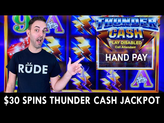 $30 Spins leads to a Thundering HandPay Jackpot!