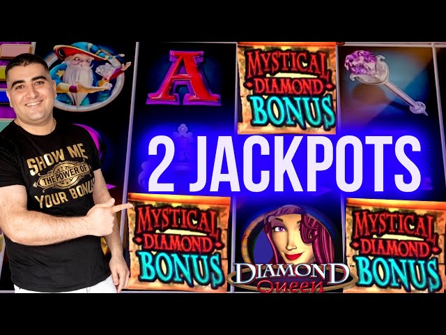 2 HANDPAY JACKPOTS On High Limit Diamond Queen & Michelangelo Slot Machines | Winning At Casino