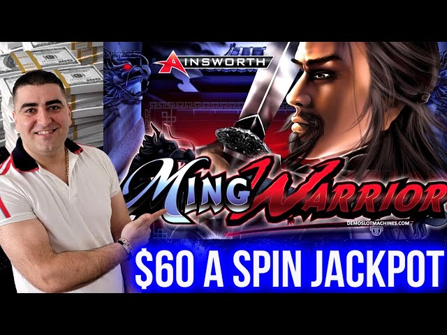 $60 A Spin JACKPOT On High Limit Slot Machine | Ming Warrior Slot HANDPAY JACKPOT