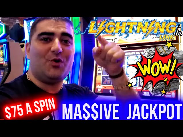 High Limit Lightning Link MASSIVE JACKPOT – $75 A Spin | Winning Mega Bucks On Slot Machine