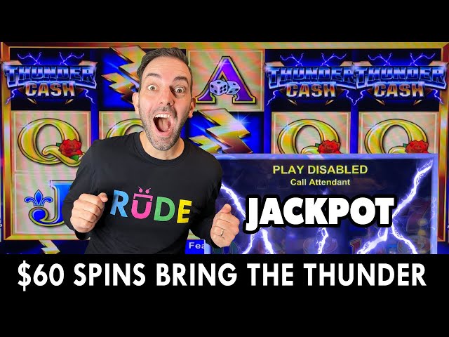 $60 Thunder Cash Spins Shocking Jackpot Win