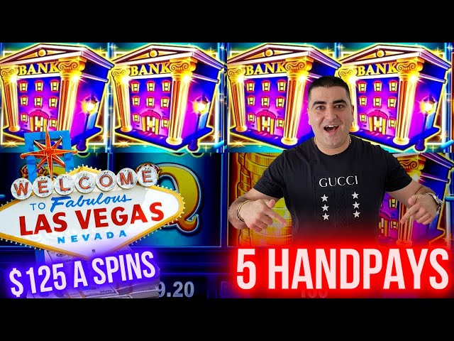 $250 Max Bets & 5 HANDPAY JACKPOTS On High Limit Piggy Bankin Slot Machine | Winning Big Money