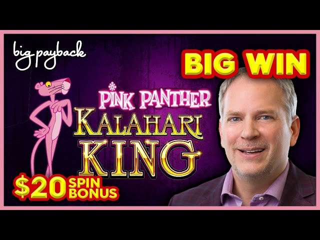 HIGH LIMIT ACTION! Pink Panther Kalahari King Slot – BIG WIN BONUS!
