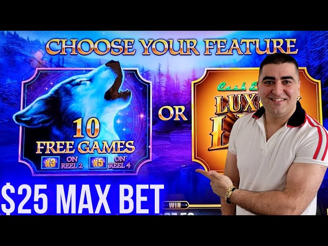 Luxury Link Timber Wolf Slot $25 Max Bet Bonus | Live Slot Play At Casino