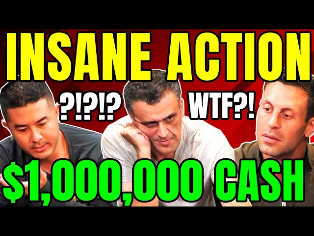 TOTAL INSANITY!!! Top 3 Hands from High Stakes Poker Cash Game!!! $1 Million On The Table!!!