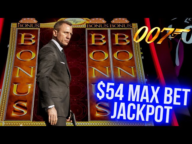 $54 Max Bet HANDPAY JACKPOT On James Bond Slot | Winning On Movie Games | SE-6 | EP-9