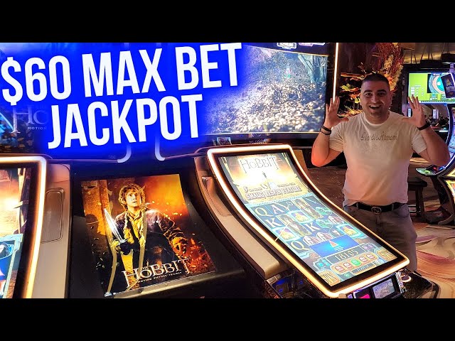 $60 Max Bet HANDPAY JACKPOT On The Hobbit Slot | Winning Jackpots In Las Vegas | SE-6 | EP-10
